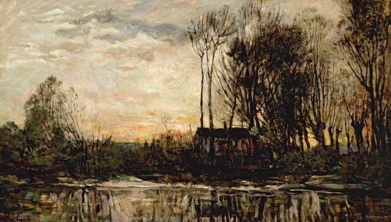 Noite em Bas Meudon, 1874 de Charles Francois Daubigny