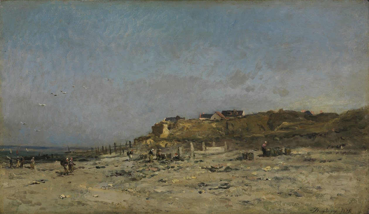 Praia de Villerville, Normandia, 1875 de Charles Francois Daubigny