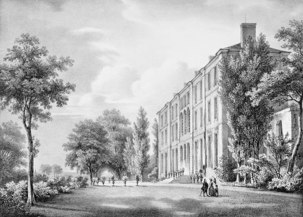 O Chateau de Frechines, gravado por C. Motte, c.1830-40 de Charles Francois Joseph Pensee
