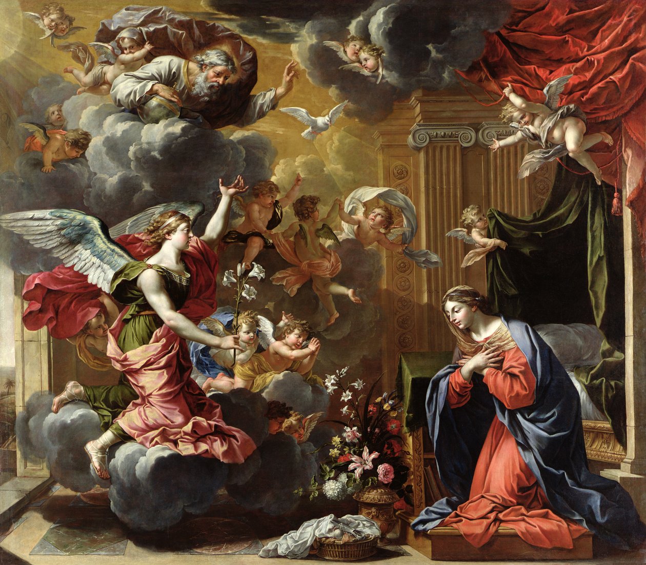 A Anunciação, 1651-52 de Charles Francois Poerson