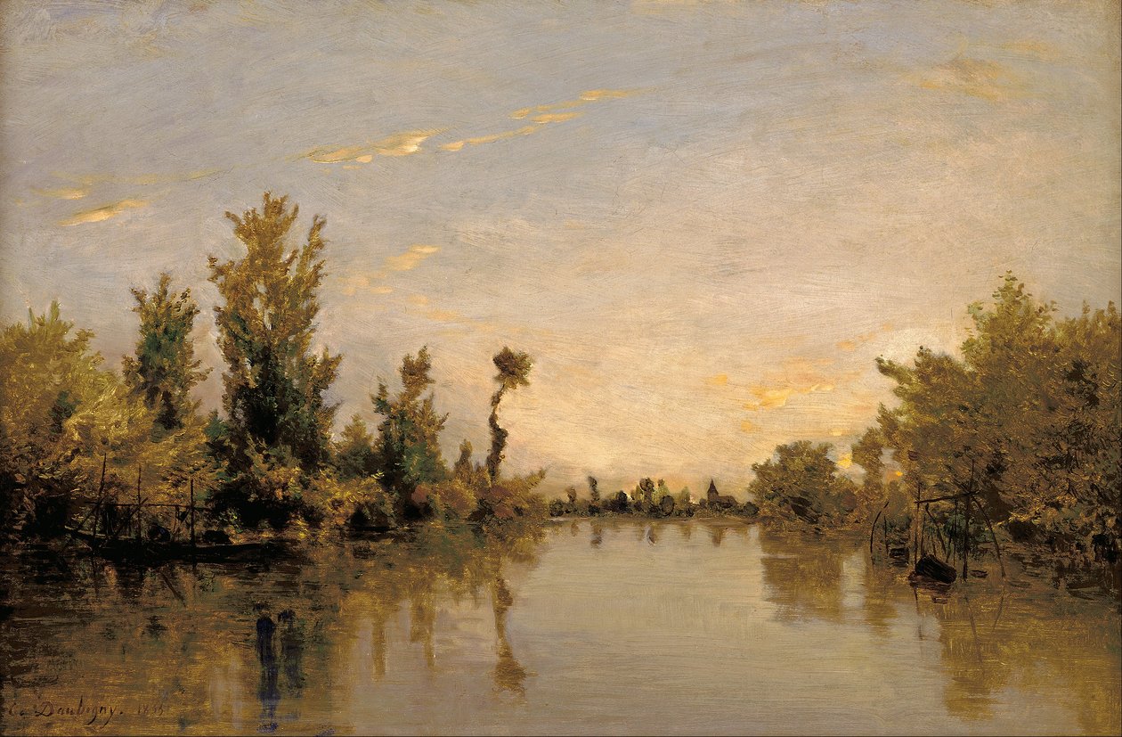 Bancos do Sena de Charles Francois Daubigny