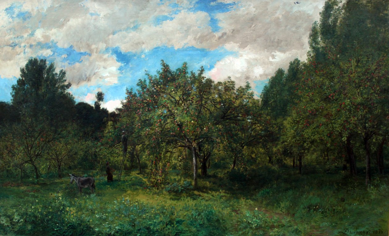 Pomar francês na época da colheita de Charles Francois Daubigny