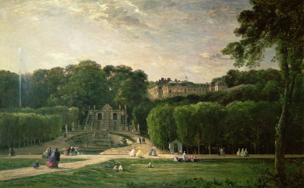 O parque em St. Cloud, 1865 de Charles Francois Daubigny