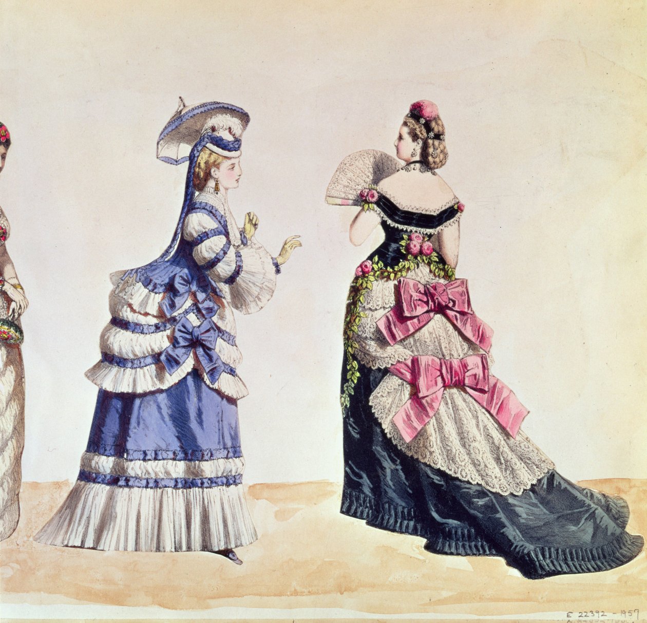 Designs de moda para mulheres da década de 1860 de Charles Frederick Worth