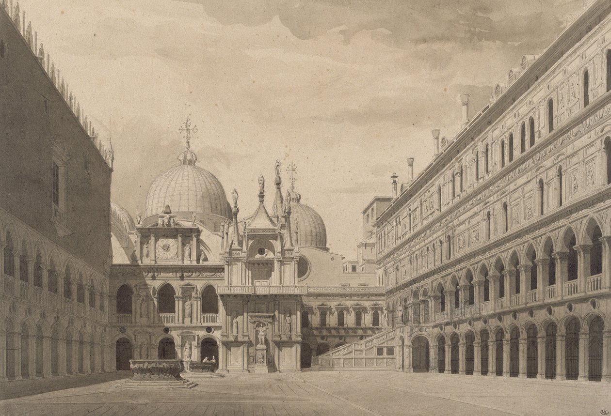 O pátio do Palácio dos Doges em Veneza de Charles Garnier