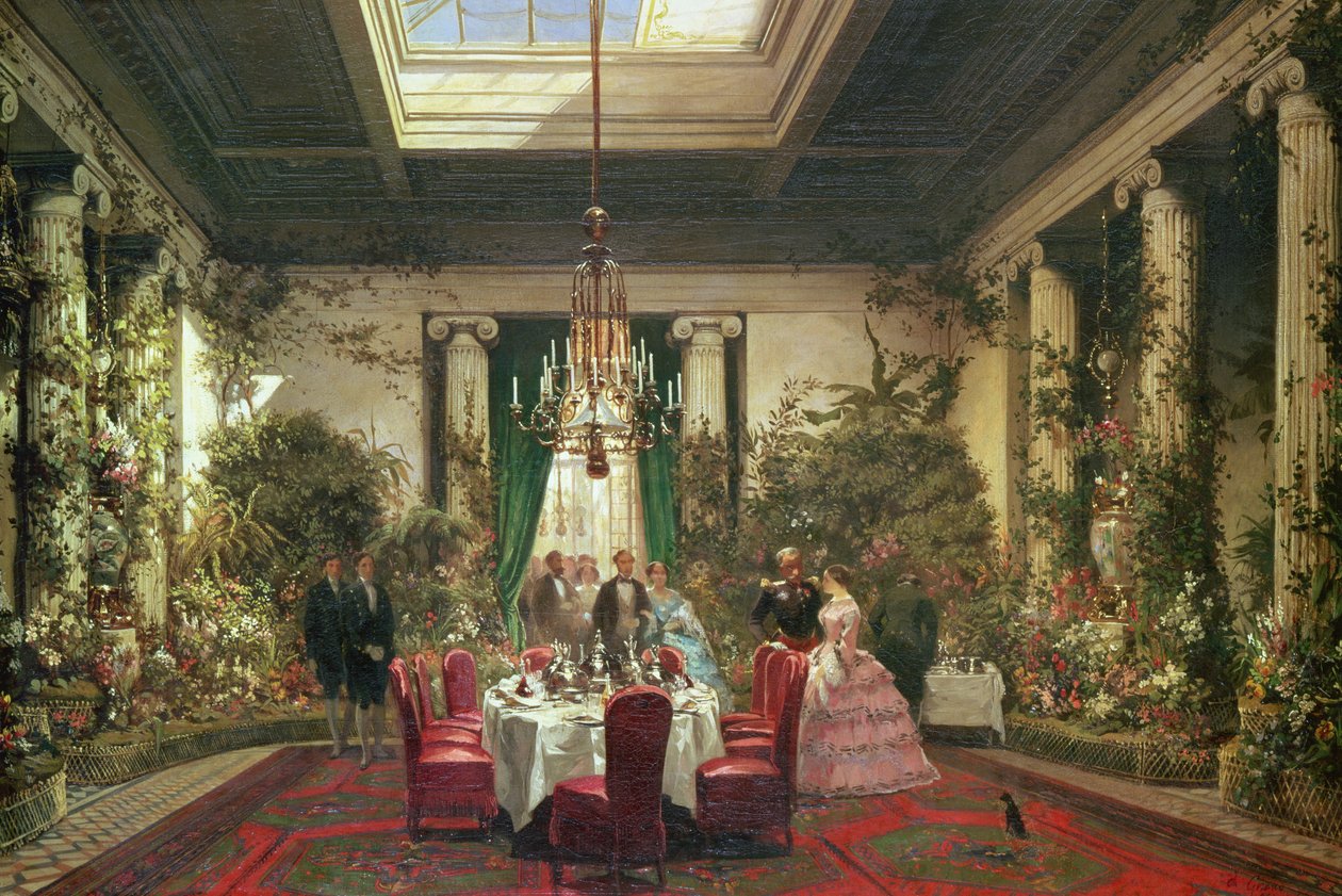 Sala de jantar da princesa Mathilde, rue de Courcelles, Paris de Charles Giraud