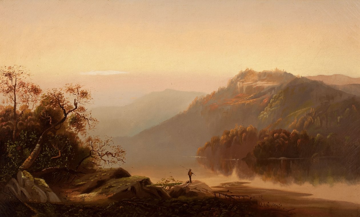 Pôr do sol no Hudson de Charles H. Chapin