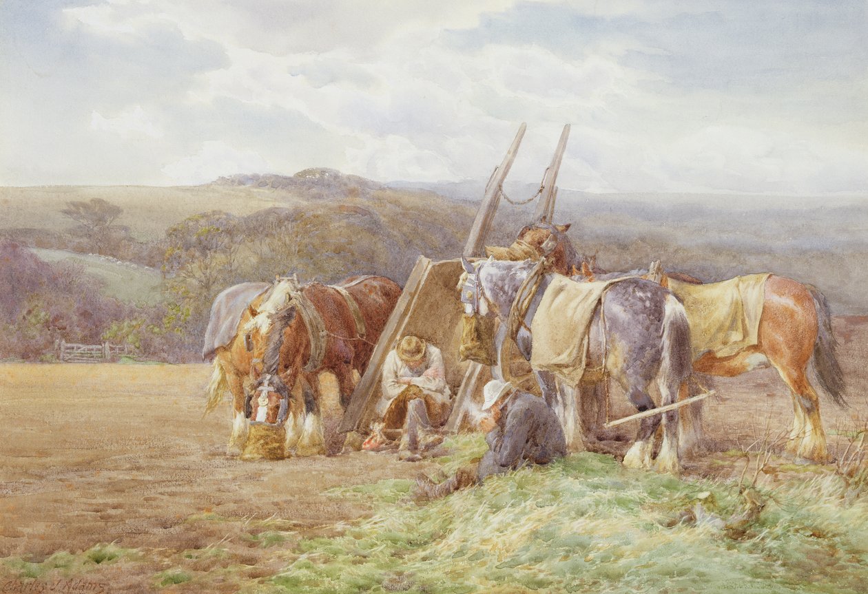 Descansando no campo de Charles James Adams