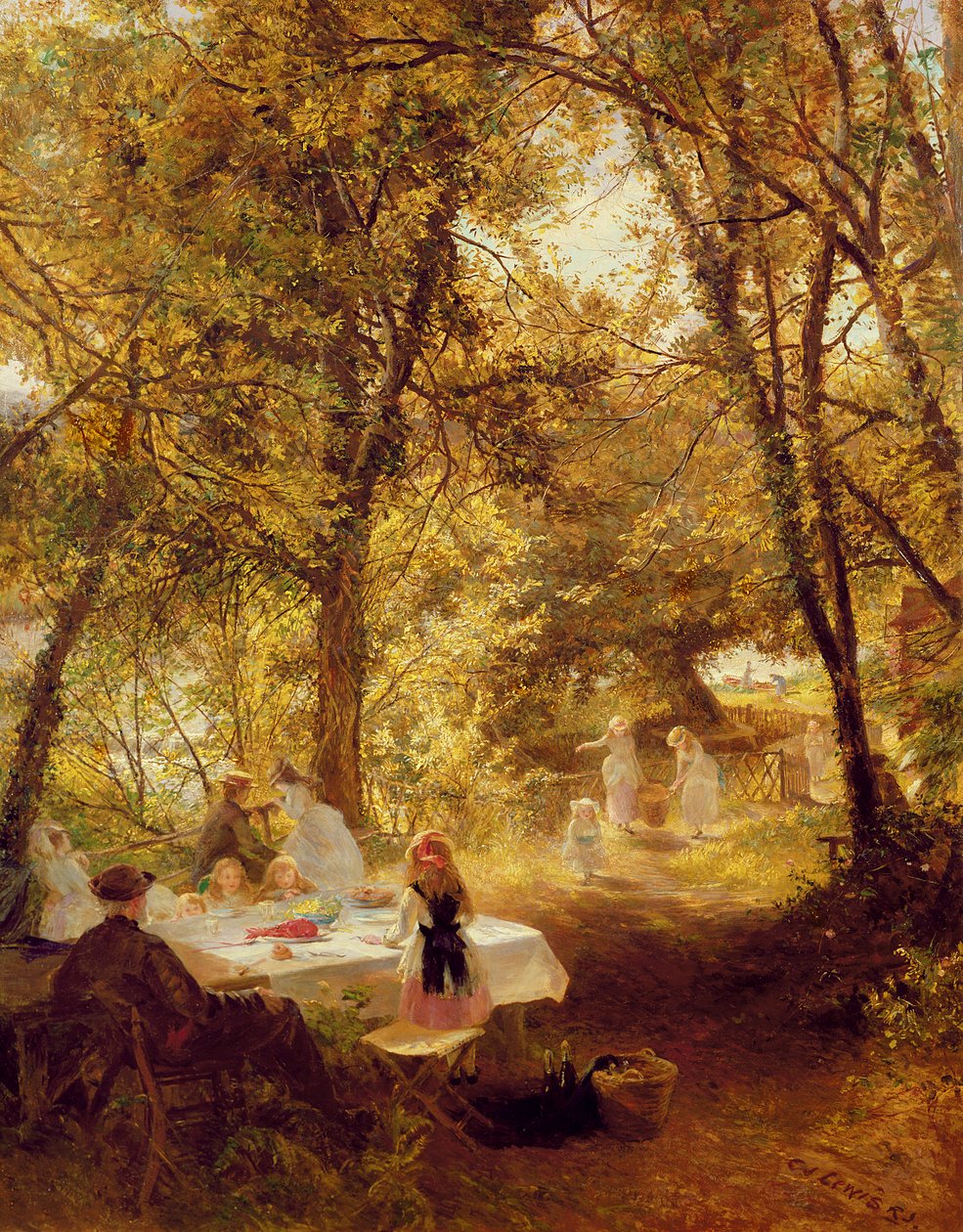 Nosso piquenique - New Lock, Berks. de Charles James Lewis