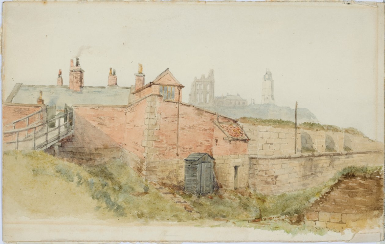 Forte de Clifford, Tynemouth (tinta e wc no papel) de Charles James Spence