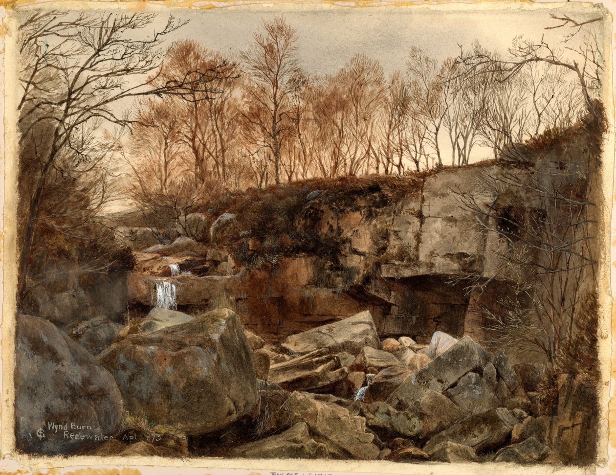 Wynd Burn, Redewater (bodycolour, lápis e wc no papel) de Charles James Spence
