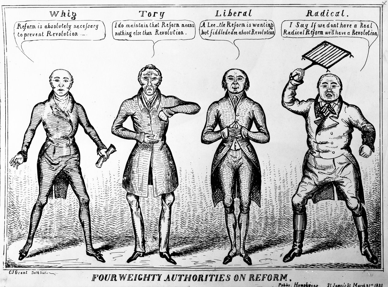 Quatro autoridades pesadas na reforma, 1831 de Charles Jameson Grant