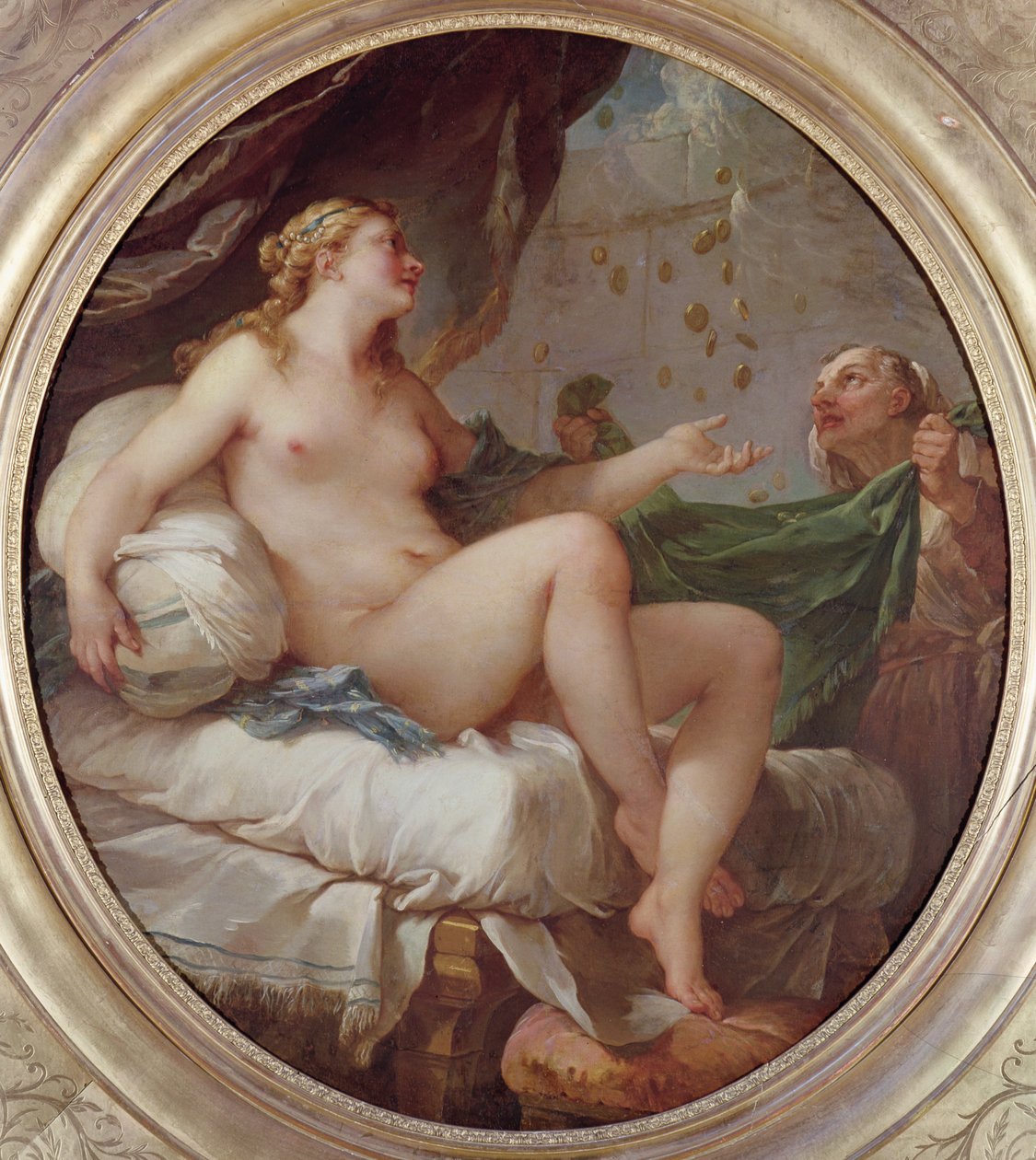 Danae recebendo a chuva de ouro, c.1735 de Charles Joseph Natoire