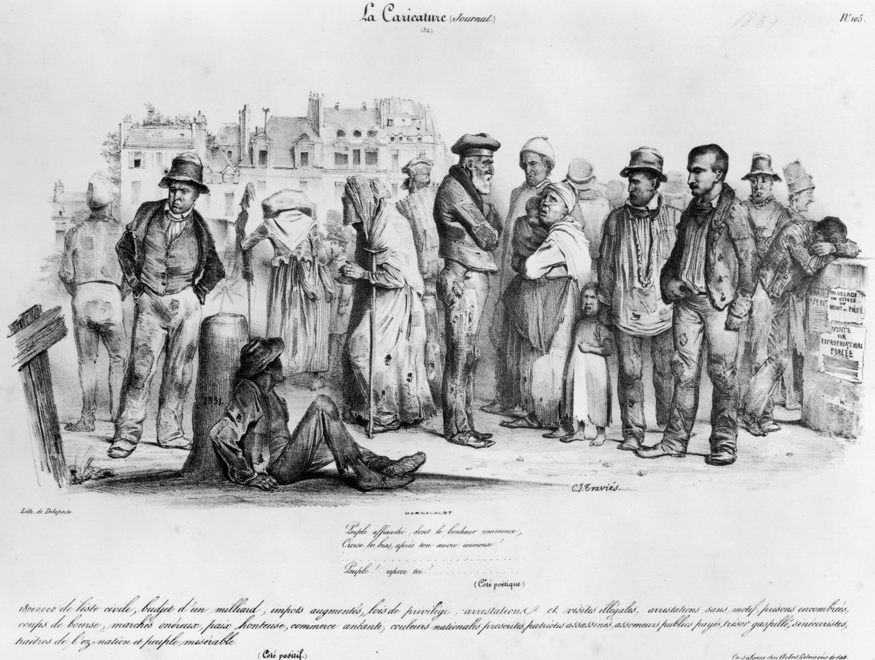 O Povo Emancipado, de &39;La Caricature&39;, gravado por Delaporte, 1831 de Charles Joseph Travies de Villiers