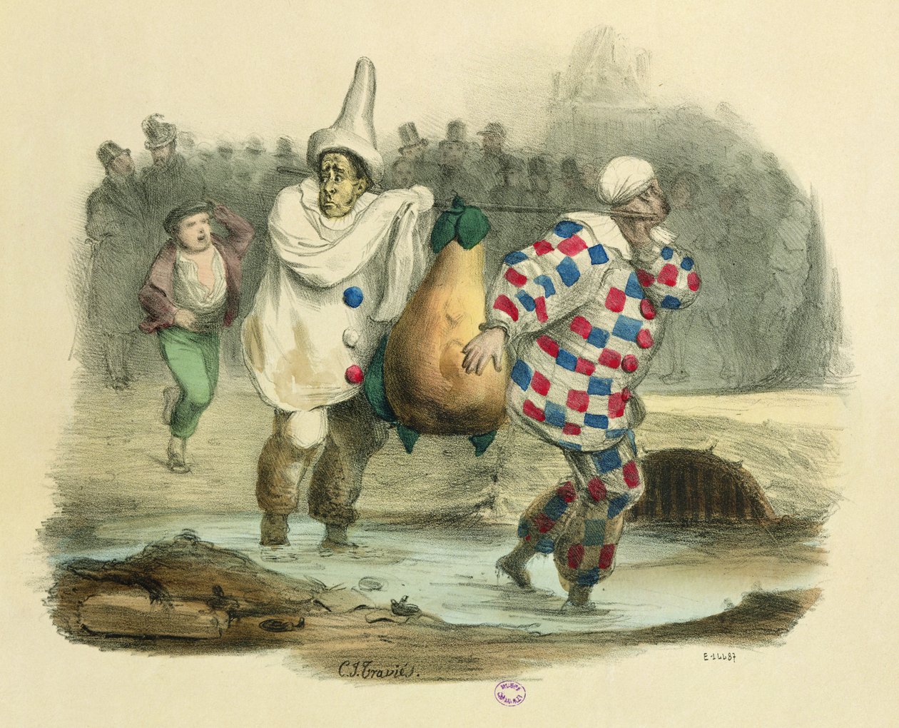 O Juste Milieu suga, caricatura sobre o tema de Louis-Philippe I, c.1850s de Charles Joseph Travies de Villiers