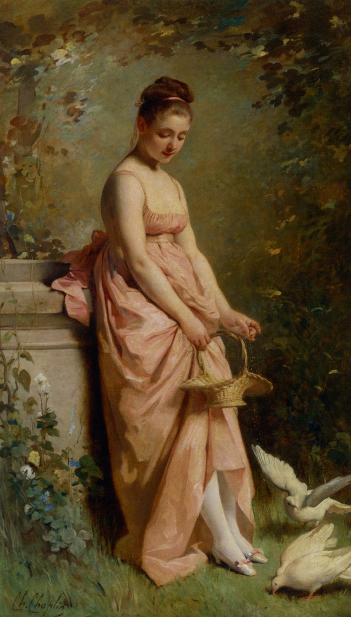 Alimentando Pombas de Charles Joshua Chaplin