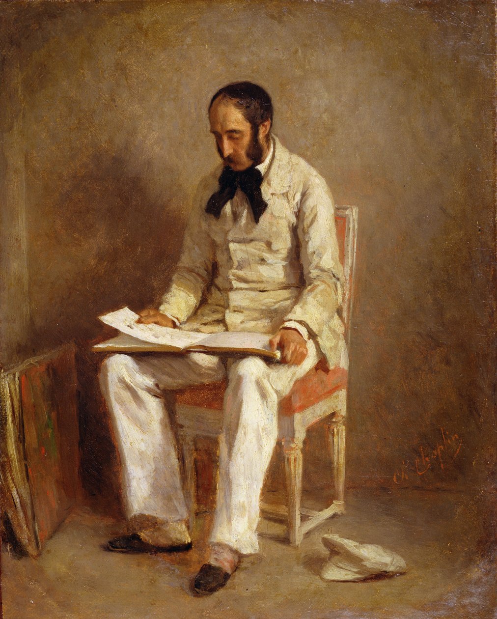 Retrato de Ernest-Aime Feydeau (1821-73) de Charles Joshua Chaplin
