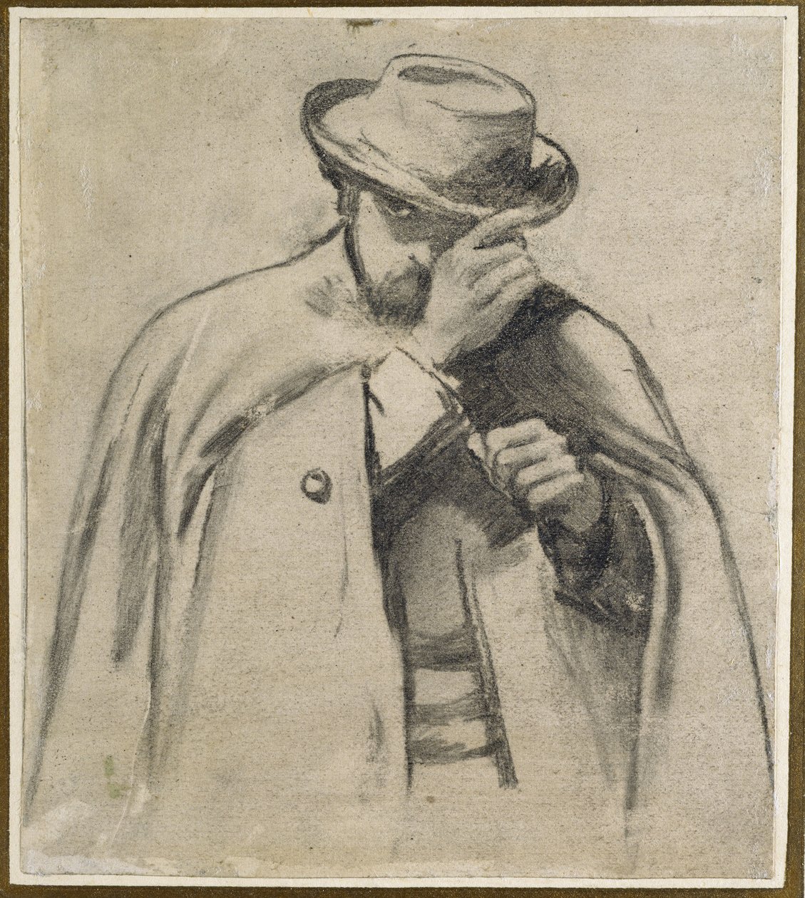 Dante Gabriel Rossetti (carvão sobre papel cinza) de Charles Keene