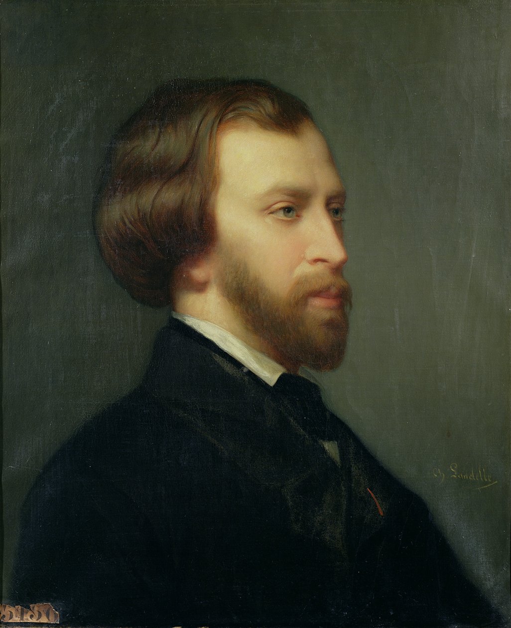 Retrato de Alfred de Musset (1810-57) de Charles Landelle