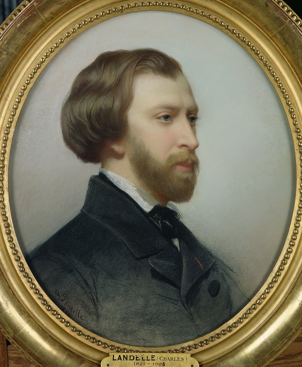 Retrato de Alfred de Musset (1810-57) 1854 (bolo no papel) de Charles Landelle