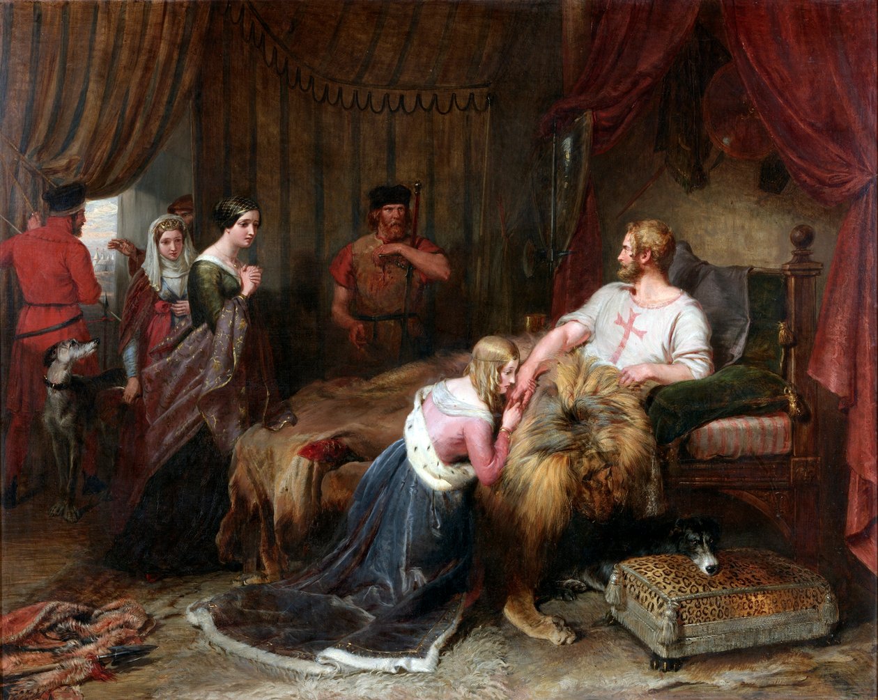 Uma cena de "The Talisman", de Walter Scott, c.1840-60 de Charles Landseer