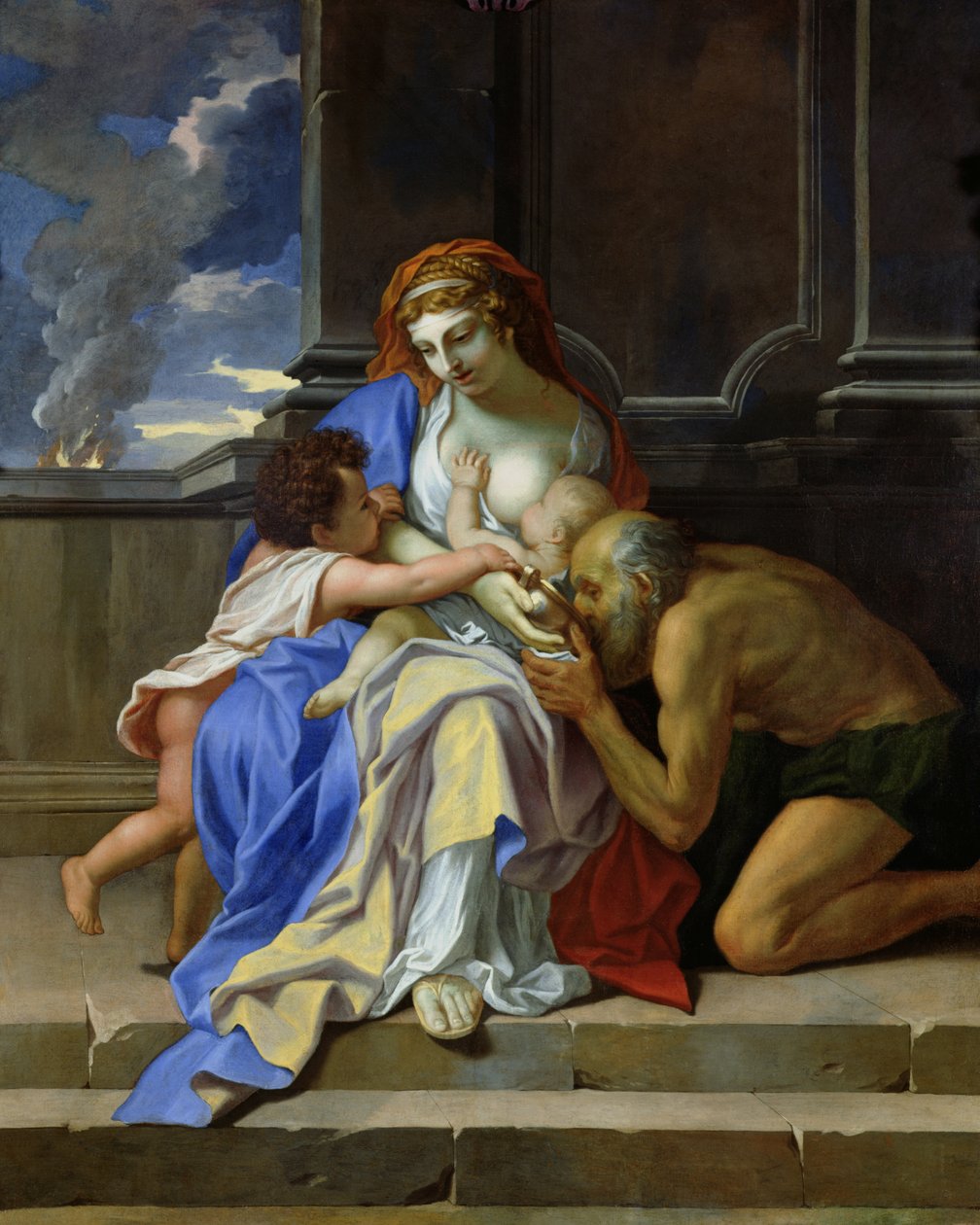 Uma alegoria da caridade, c.1642-48 de Charles Le Brun