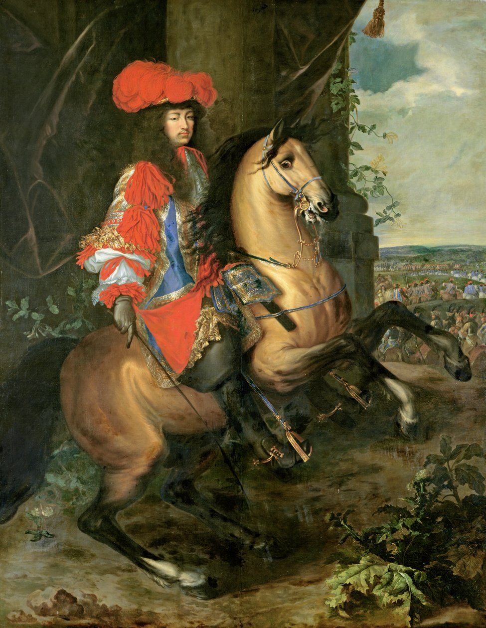 Retrato Equestre de Luís XIV (1638-1715) de Charles Le Brun