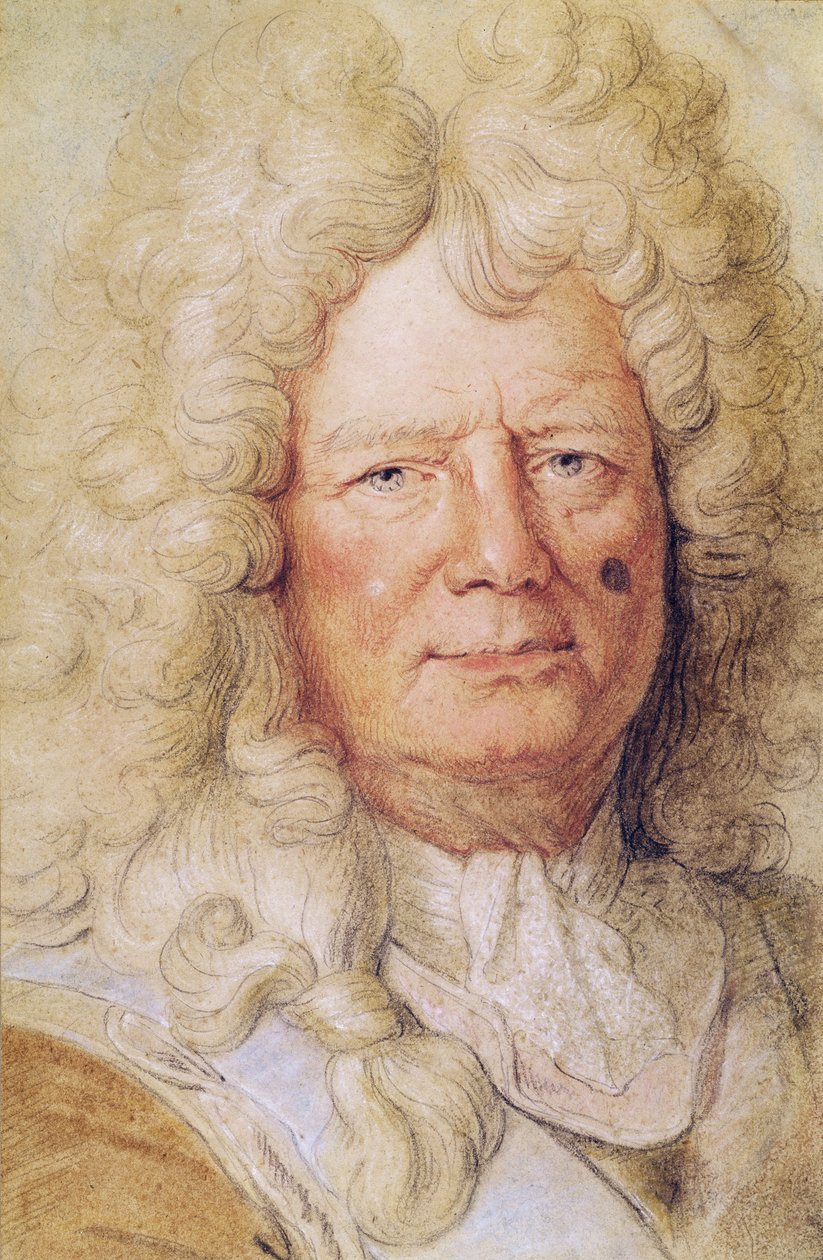 Retrato de Sebastien o Prestre de Vauban (1633-1707) (pastel sobre papel) de Charles Le Brun