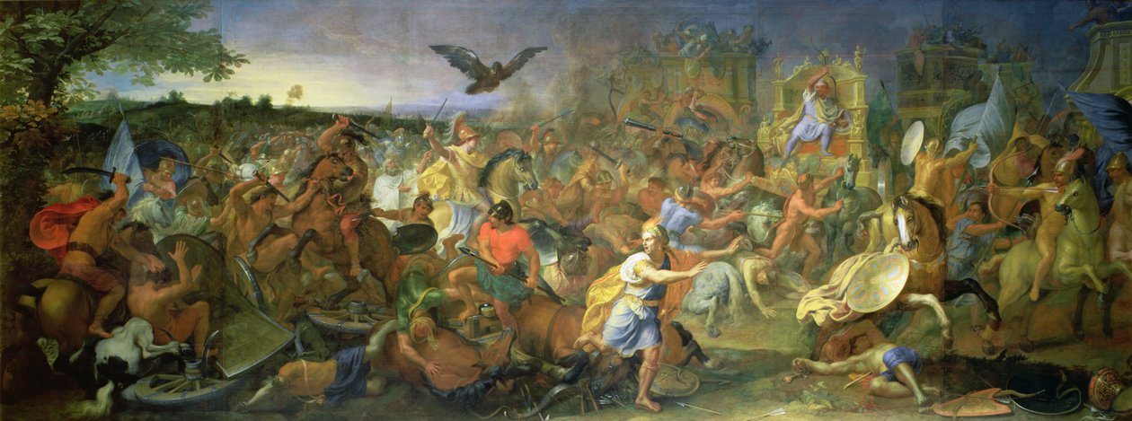 A Batalha de Arbela (ou Gaugamela) 331 aC, c.1673 de Charles Le Brun