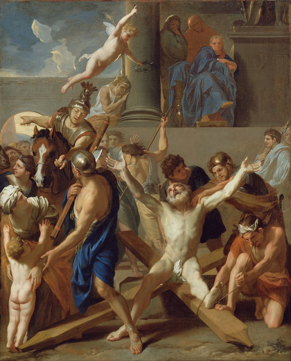 O martírio de Santo André de Charles Le Brun