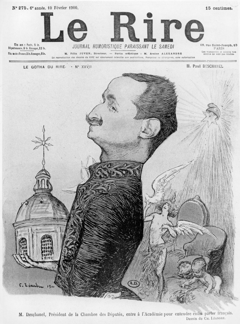 Caricatura de Paul Deschanel, de &39;Le Rire&39;, 10 de fevereiro de 1900 de Charles Leandre
