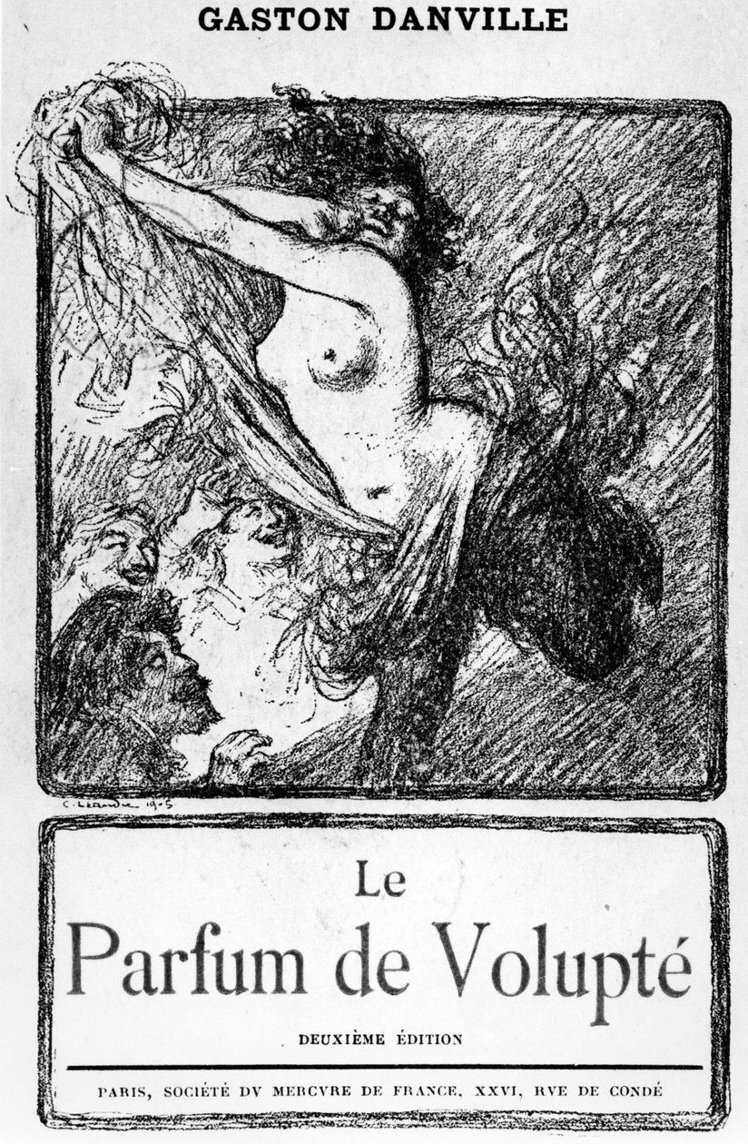 Capa para &39;The Perfume of Pleasure&39; de Gaston Danville, segunda edição publicada em 1905 de Charles Leandre