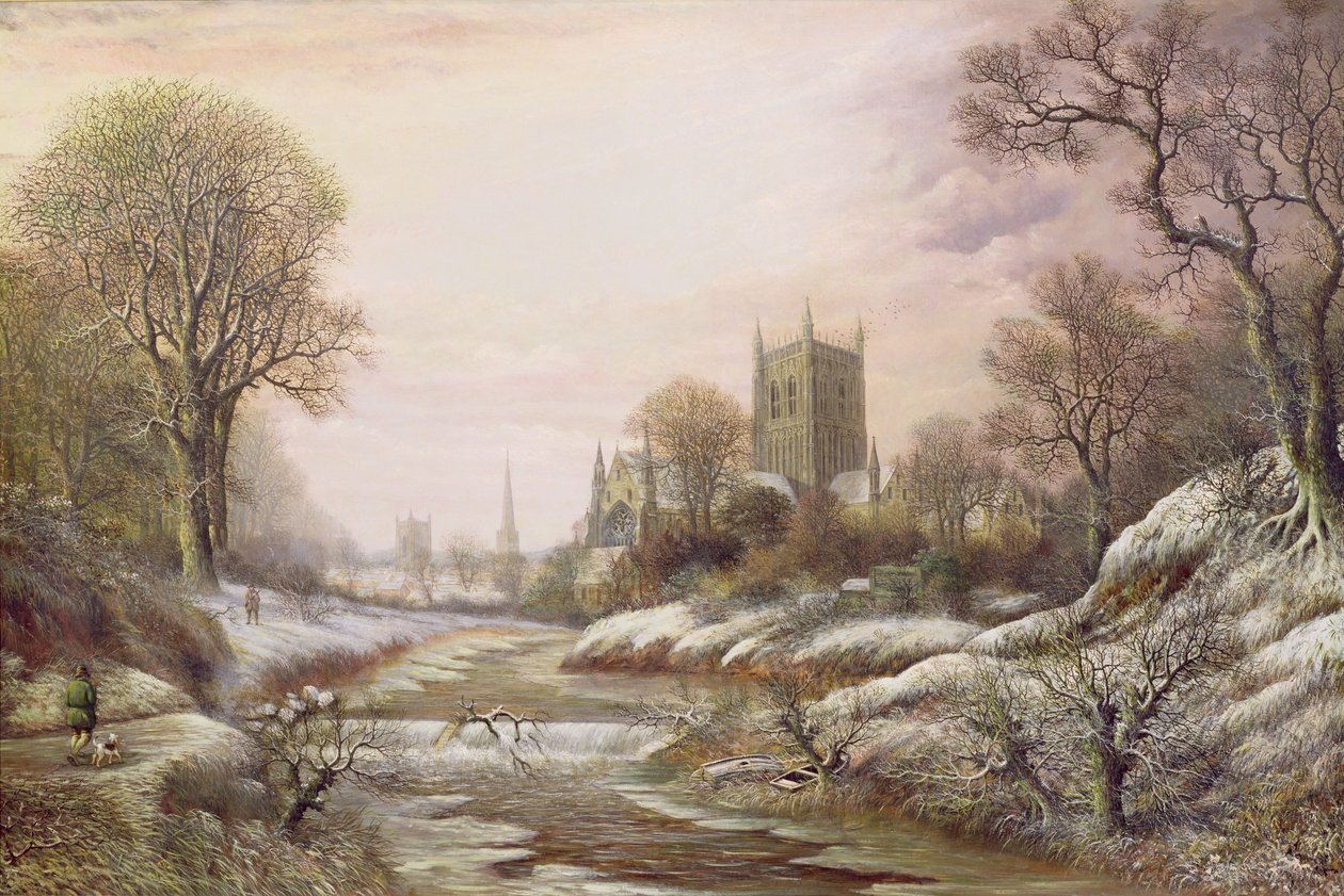 Worcester do Sudoeste na Neve, c.1875 de Charles Leaver