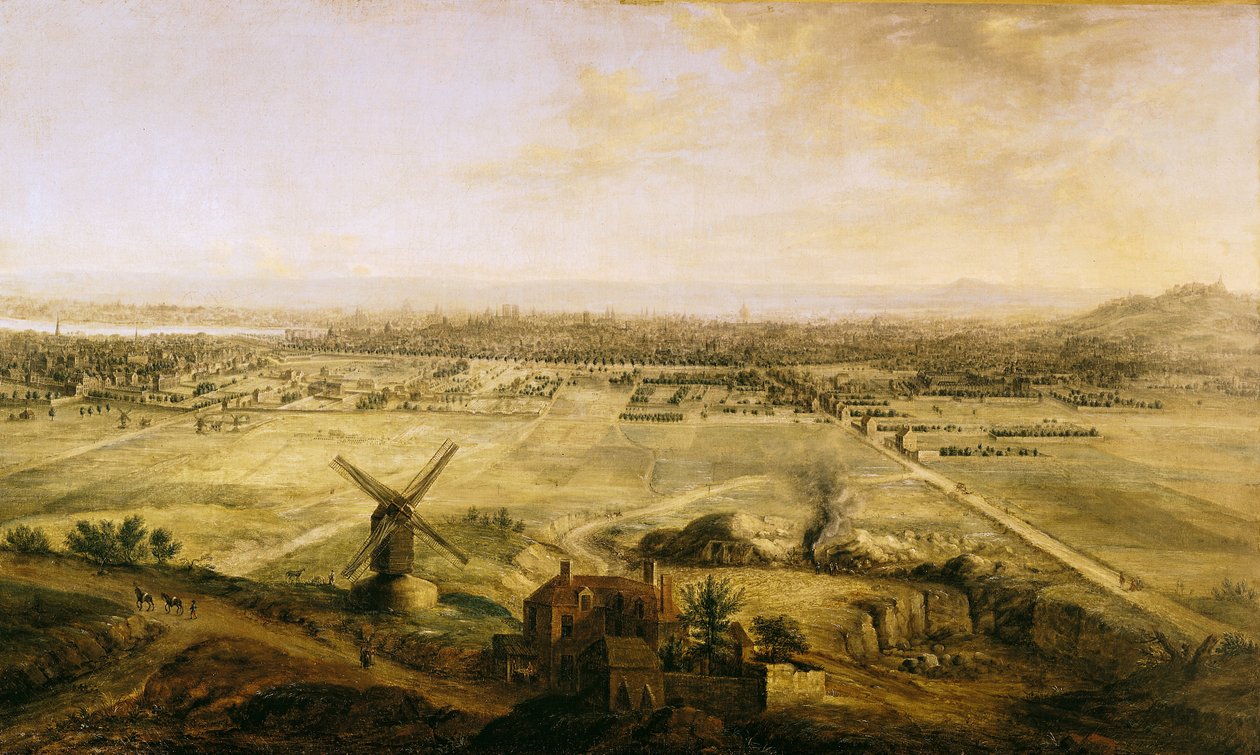 Vista de Paris a partir de Belleville, 1738 de Charles Leopold Grevenbroeck