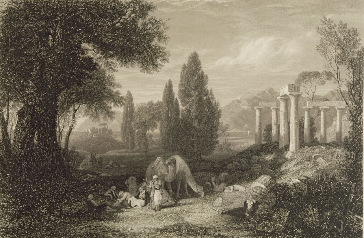 Sonho de Bryon, gravado por James T. Willmore (1800-63) 1833 (bw litho) de Charles Lock Eastlake