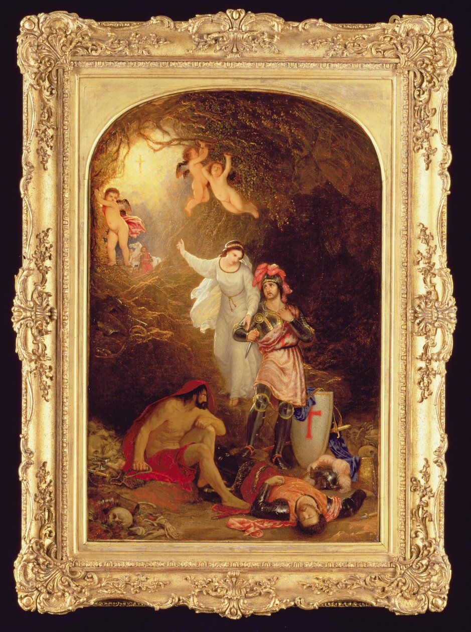 Una Entregando o Cavaleiro da Cruz Vermelha da Caverna do Desespero, c.1830 de Charles Lock Eastlake