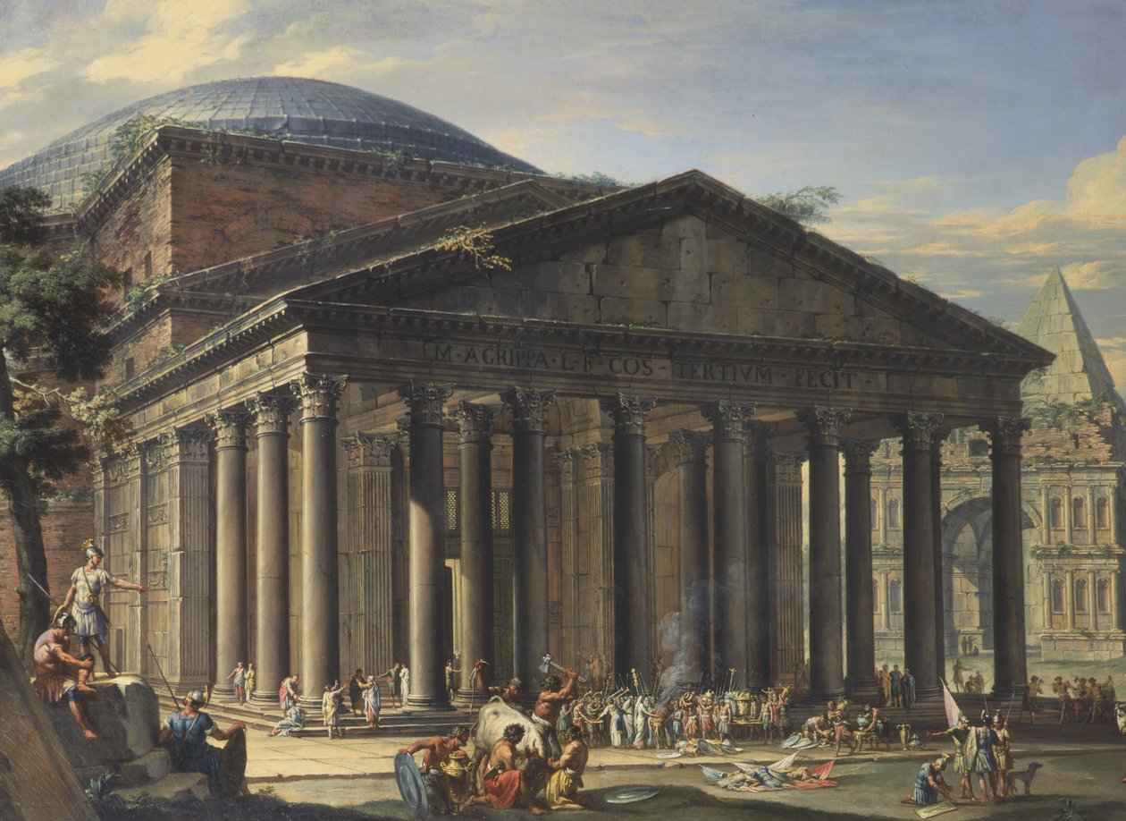 Monumentos romanos e o Panteão de Charles Louis Clerisseau