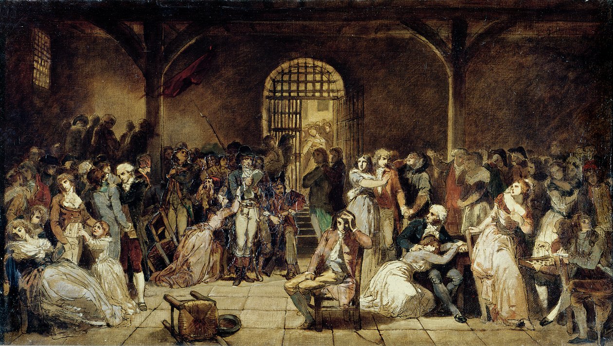O Apelo às Últimas Vítimas do Terror, 7-9 Termidor, Ano 2 (25-27 de julho de 1794) c.1850 (ver 127502 e 3) de Charles Louis Lucien Muller
