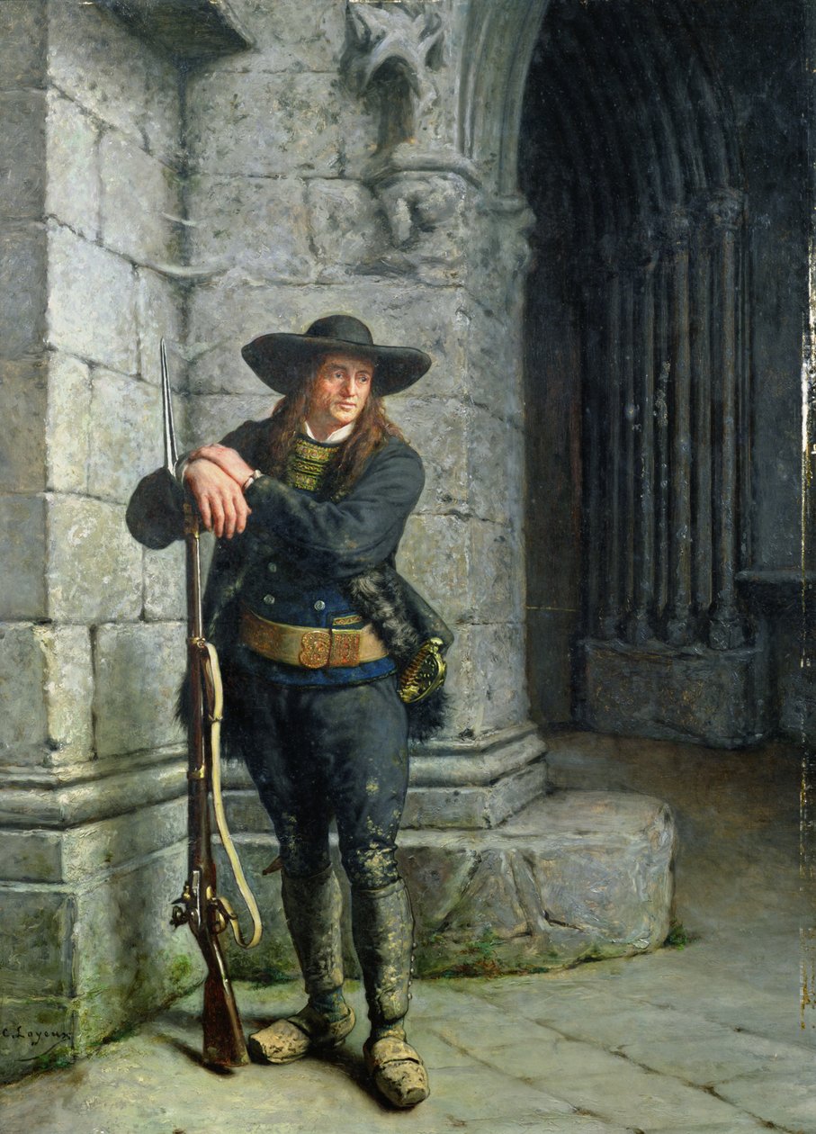 Breton armado guardando um patamar de Charles Loyeux