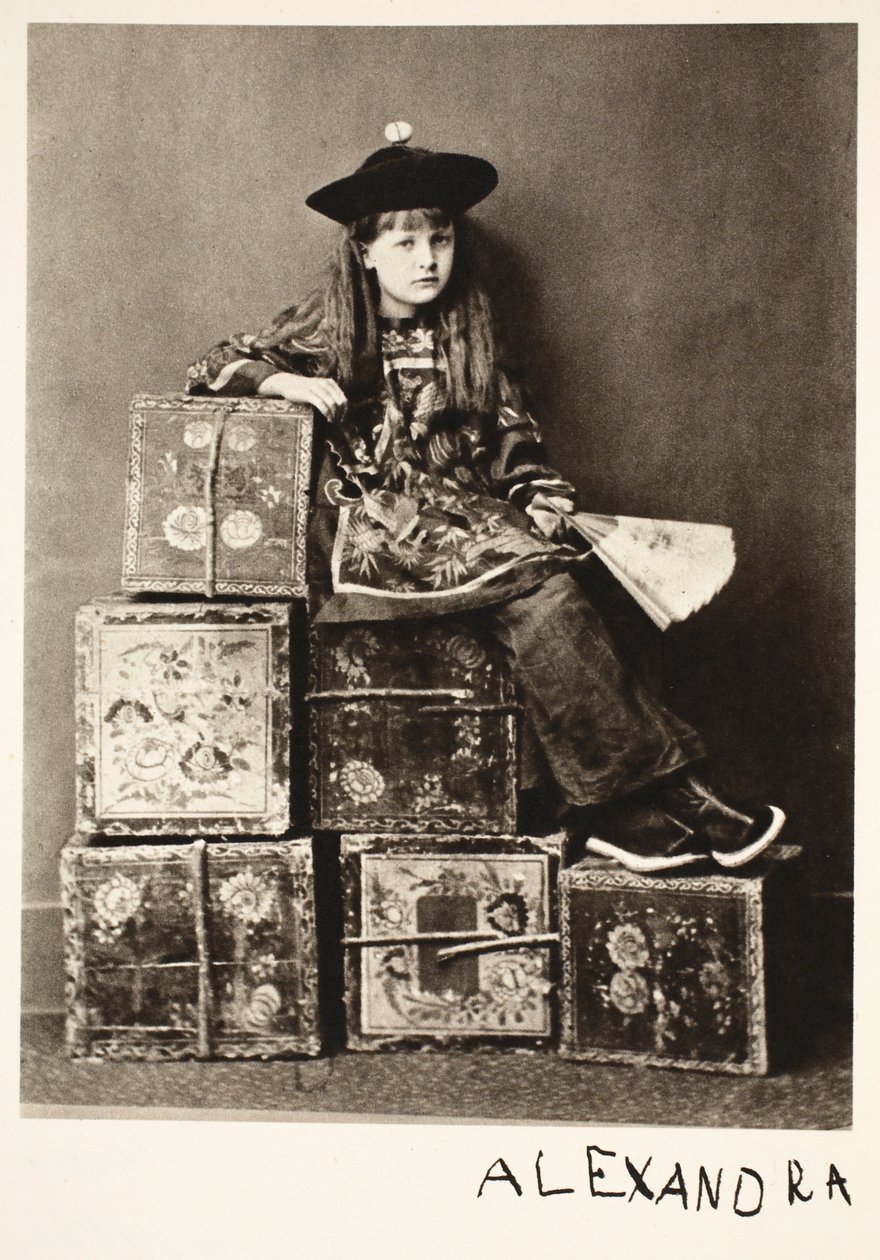 Alexandra Kitchen como &39;A Chinaman&39;, 14 de julho de 1873 (foto sépia) de Charles Lutwidge Dodgson