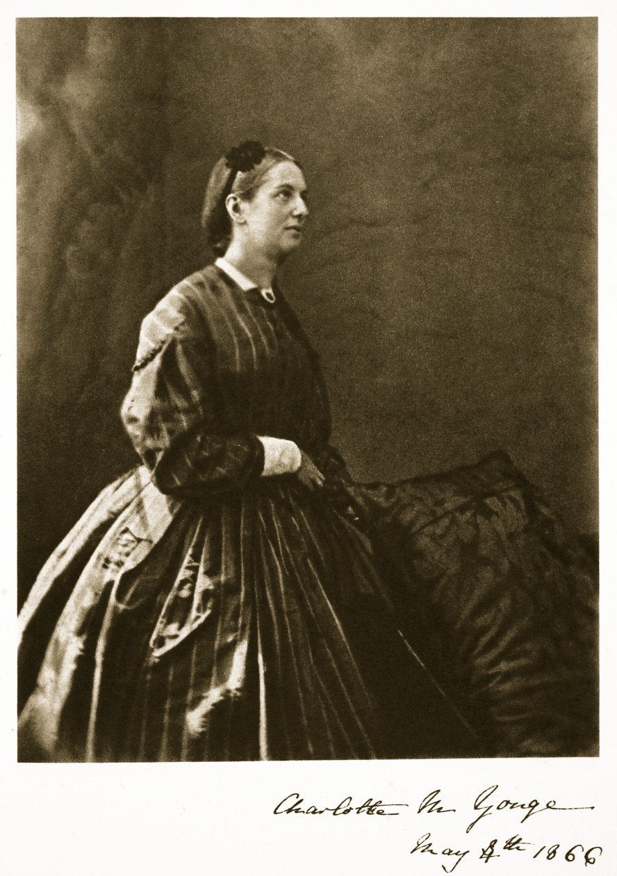 Charlotte M. Yonge, 4 de maio de 1866 (foto sépia) de Charles Lutwidge Dodgson