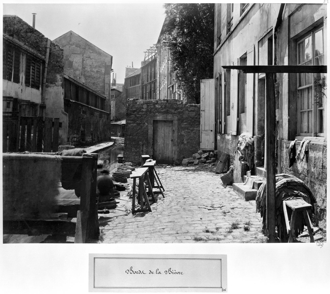 Bancos do Bievre, Paris, 1858-78 de Charles Marville