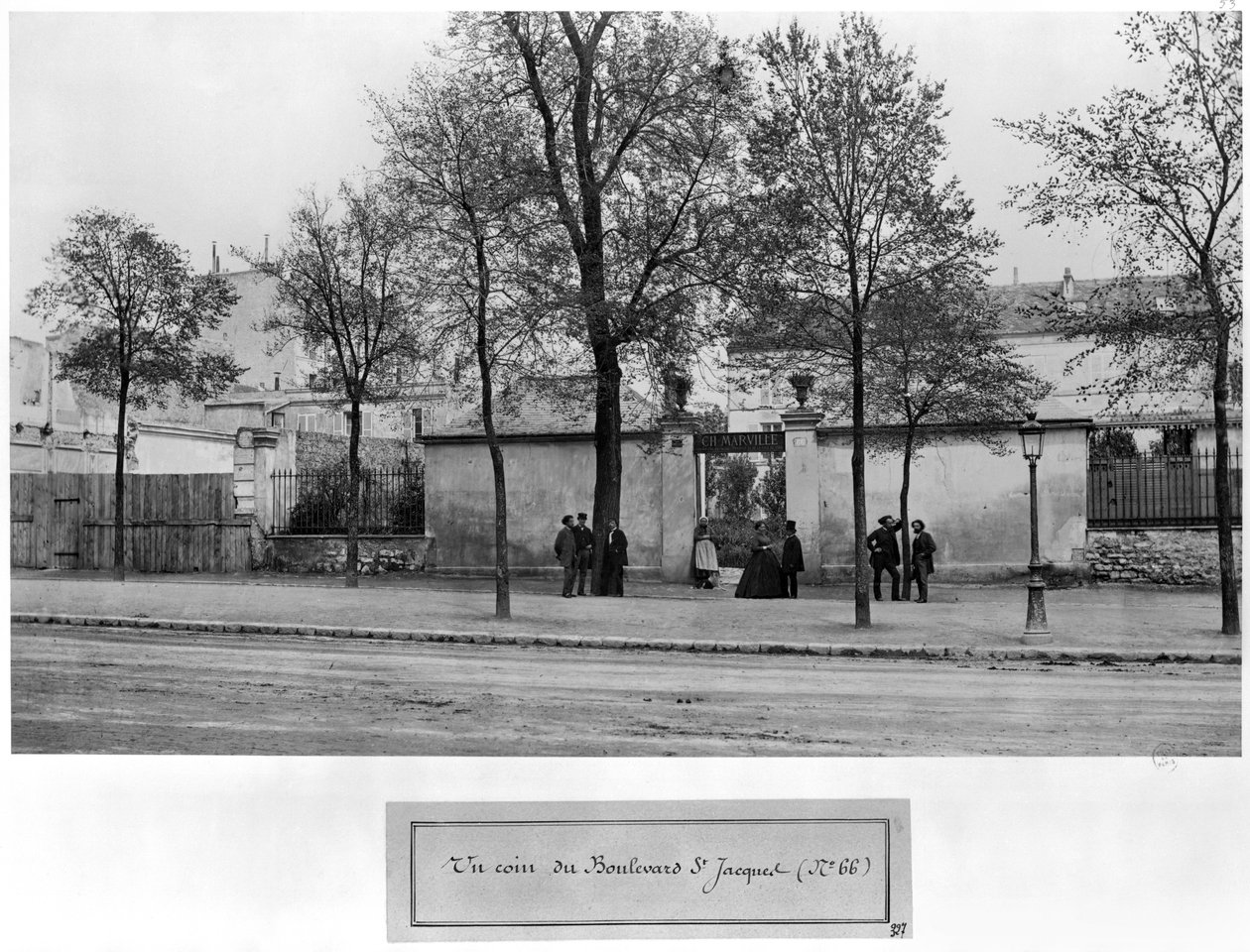 Boulevard Saint-Jacques, nº 66, estúdio de Charles Marville, Paris, 1858-78 de Charles Marville