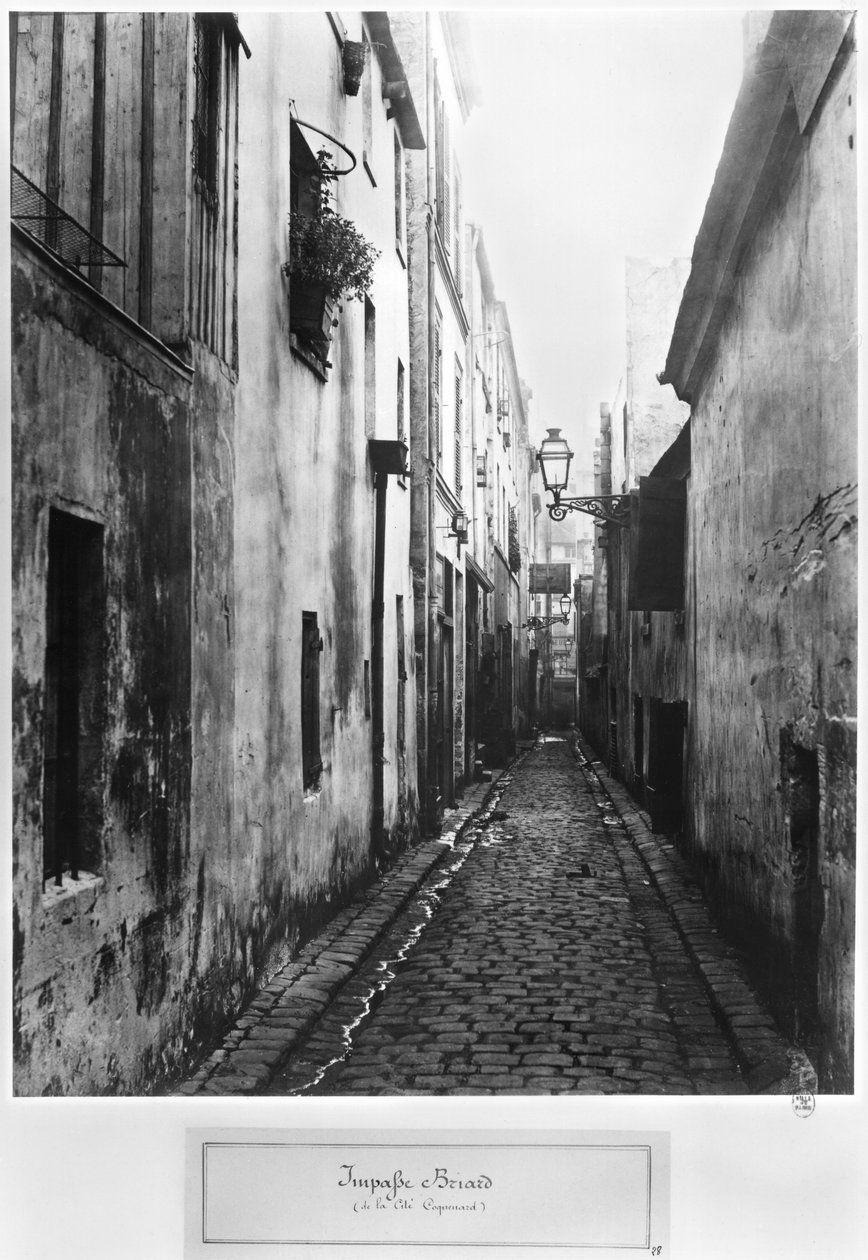 Impasse Briard, de Coquenard, Paris, 1858-78 de Charles Marville
