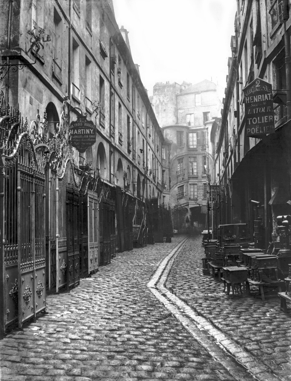 Passagem do Dragão, Paris, 1858-78 de Charles Marville