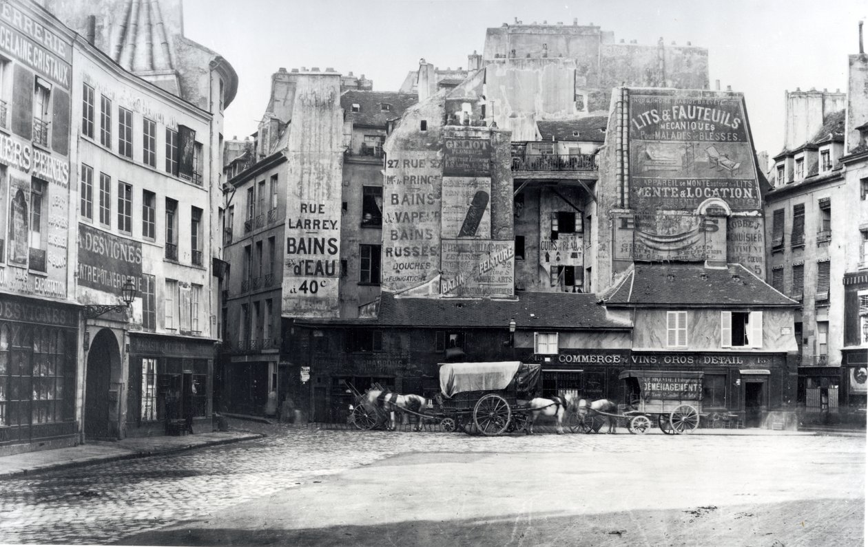 Praça Saint-André-des-Arts, Paris, 1858-78 de Charles Marville