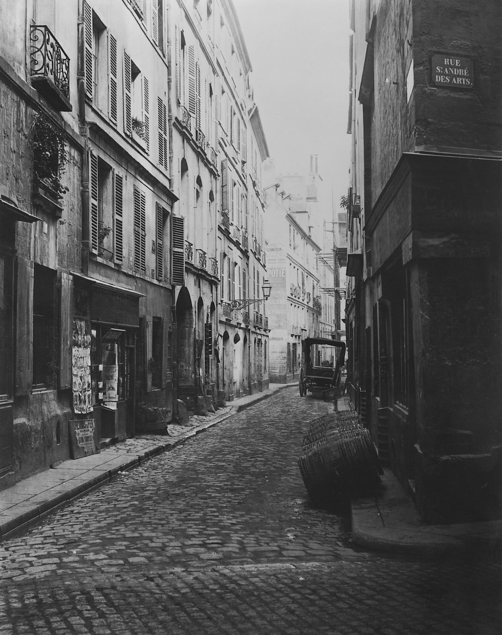 Rue Git-le-Coeur (da rua Saint-André-des-Arts), Paris, 1858-78 de Charles Marville