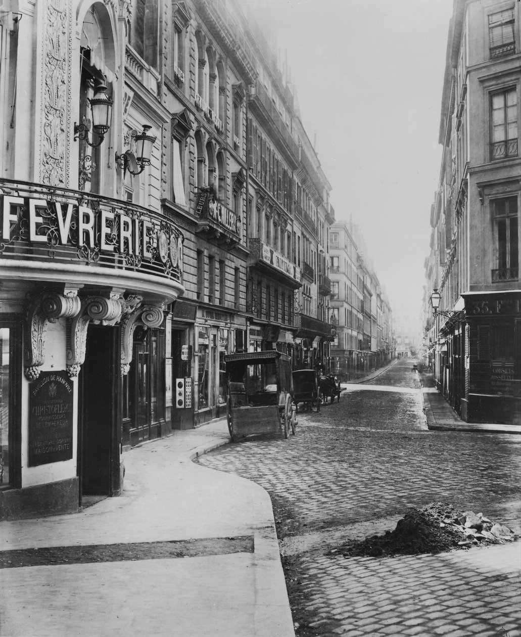 Rue Louis-le-Grand, do bulevar des Italiens, Paris, 1858-78 de Charles Marville