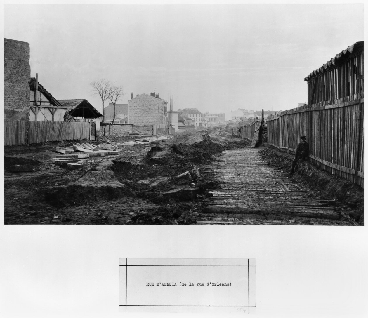Rue d&39;Alesia, da rue d&39;Orleans, Paris, 1858-78 de Charles Marville