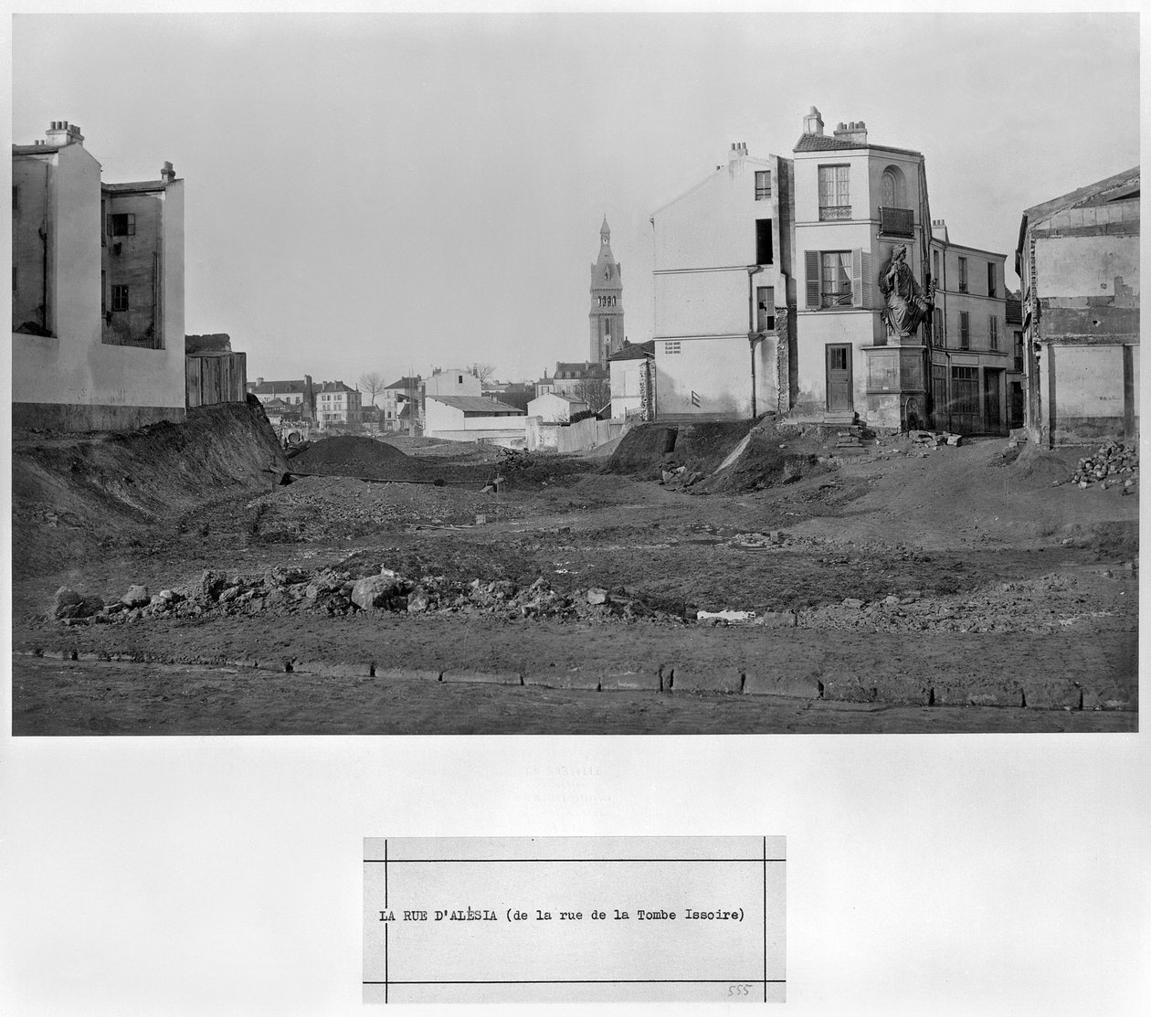 Rue d&39;Alesia, da rua de la Tombe Issoire, Paris, 1858-78 de Charles Marville